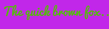 Image with Font Color 54BB0A and Background Color C127E9